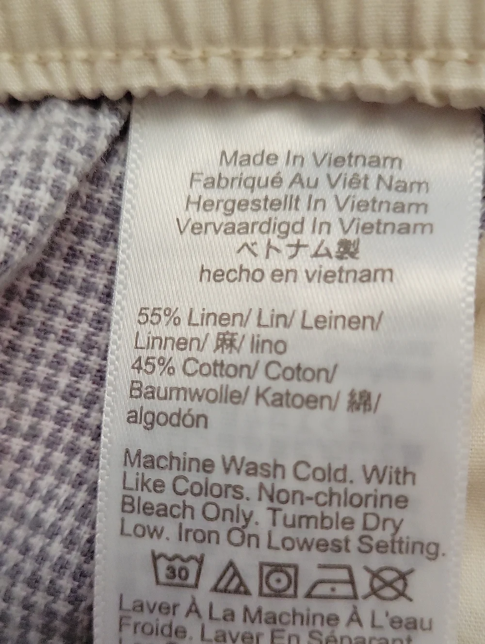 J. Crew Men's Light Gray Micro-Check Drawstring Shorts